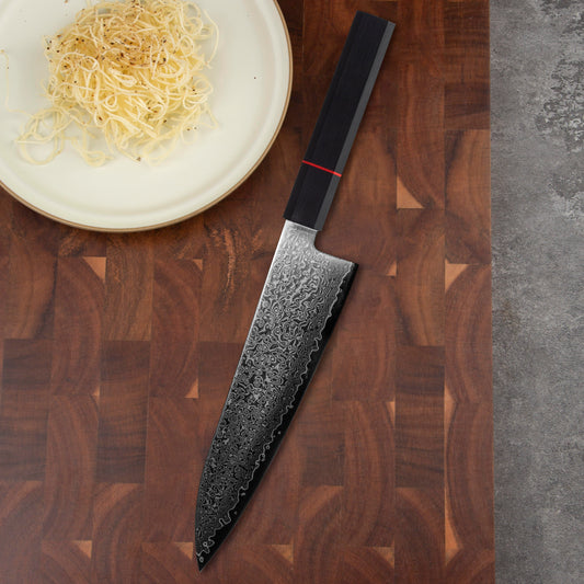 Okami Blades 8″ Japanese Chef’s Knife – AUS‑10 Core, 67‑Layer Damascus, Resin Handle – Gift‑Ready Premium Kitchen Blade