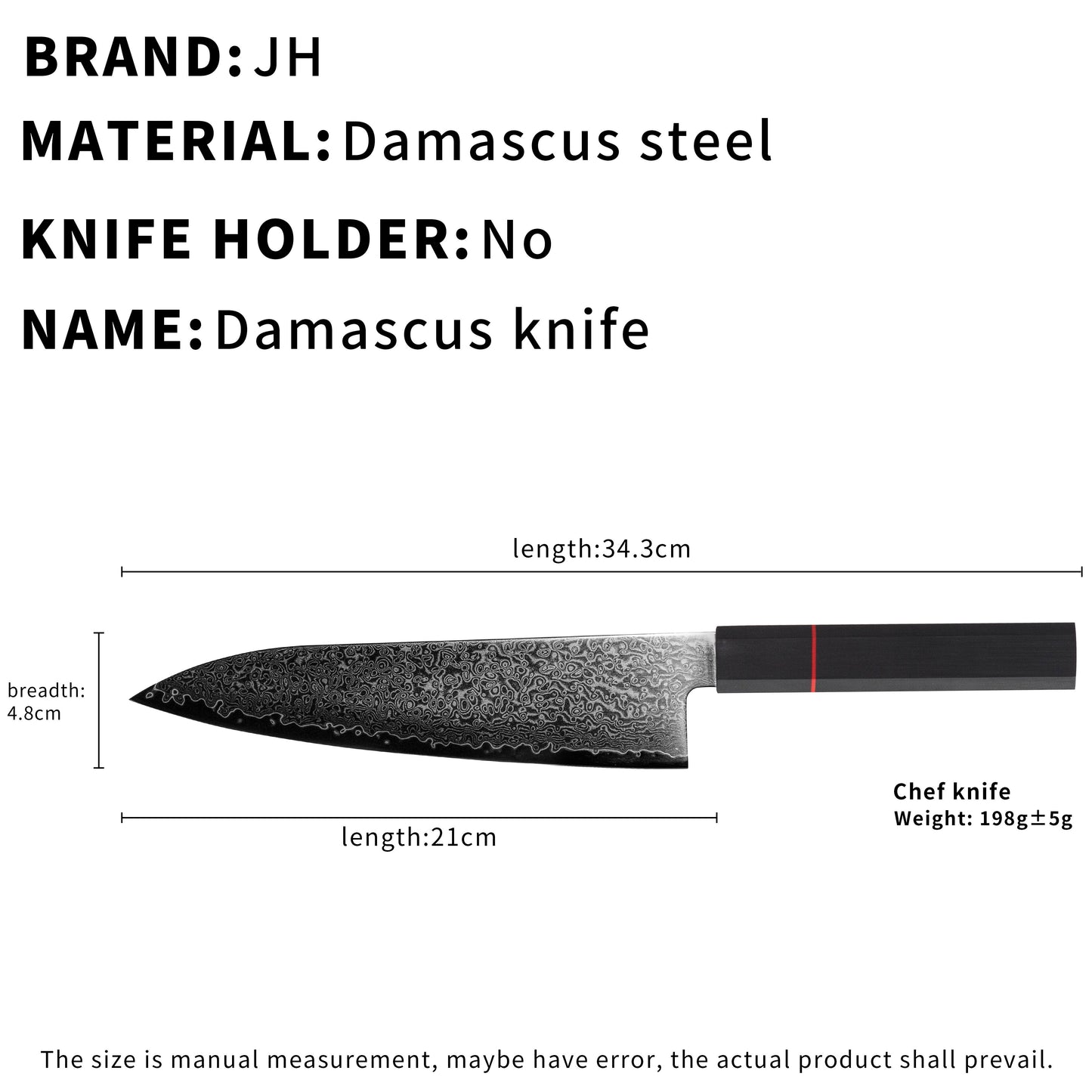 Okami Blades 8âł Japanese Chefâs Knife â AUSâ10 Core, 67âLayer Damascus, Resin Handle â GiftâReady Premium Kitchen Blade