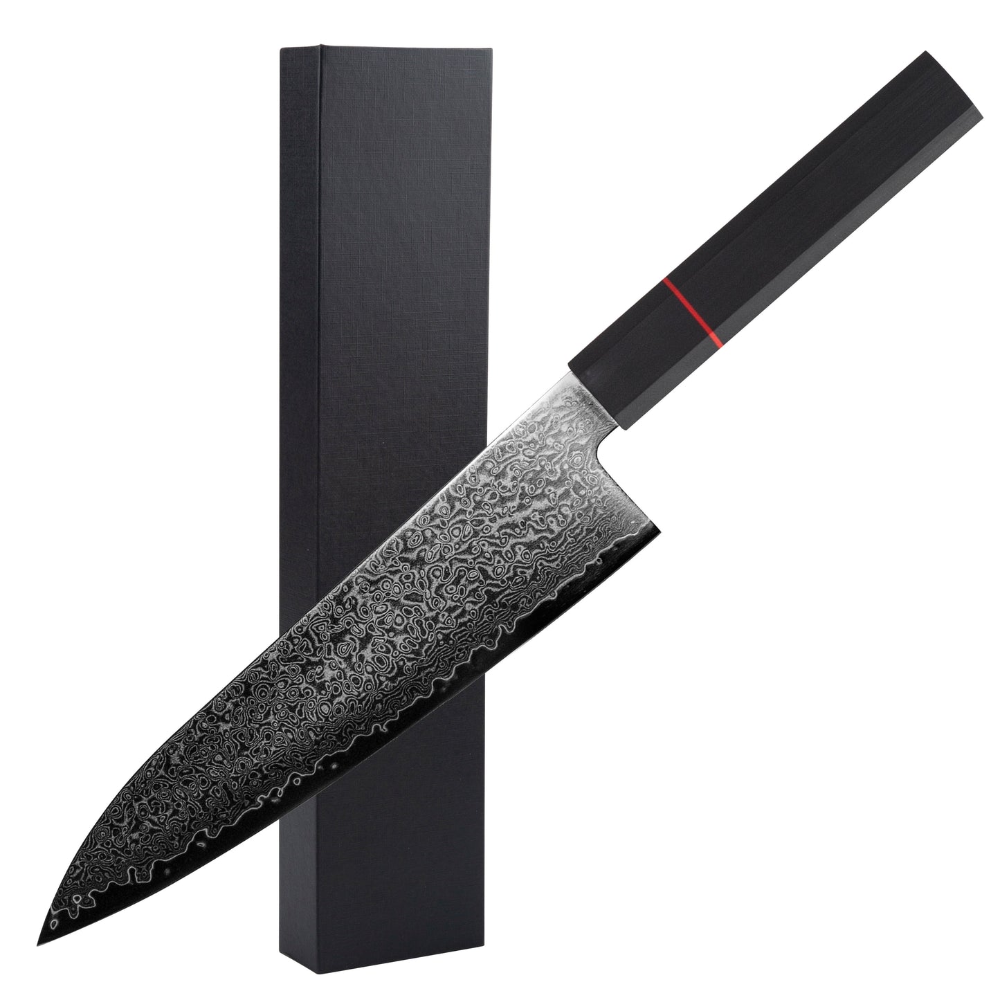 Okami Blades 8âł Japanese Chefâs Knife â AUSâ10 Core, 67âLayer Damascus, Resin Handle â GiftâReady Premium Kitchen Blade