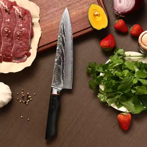 Extra Sharp G10 Handle Damascus Steel Kitchen Knives