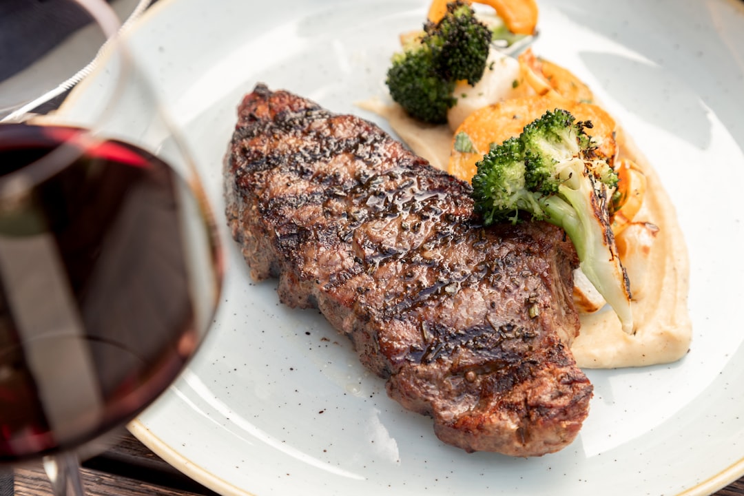 Elegant steak knife at a dinner table setting